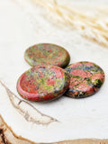 Unakite Worry Palm Stone - Sacramento Crystal Co.