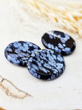 Snowflake Obsidian Worry Palm Stone - Sacramento Crystal Co.