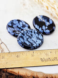 Snowflake Obsidian Worry Palm Stone - Sacramento Crystal Co.