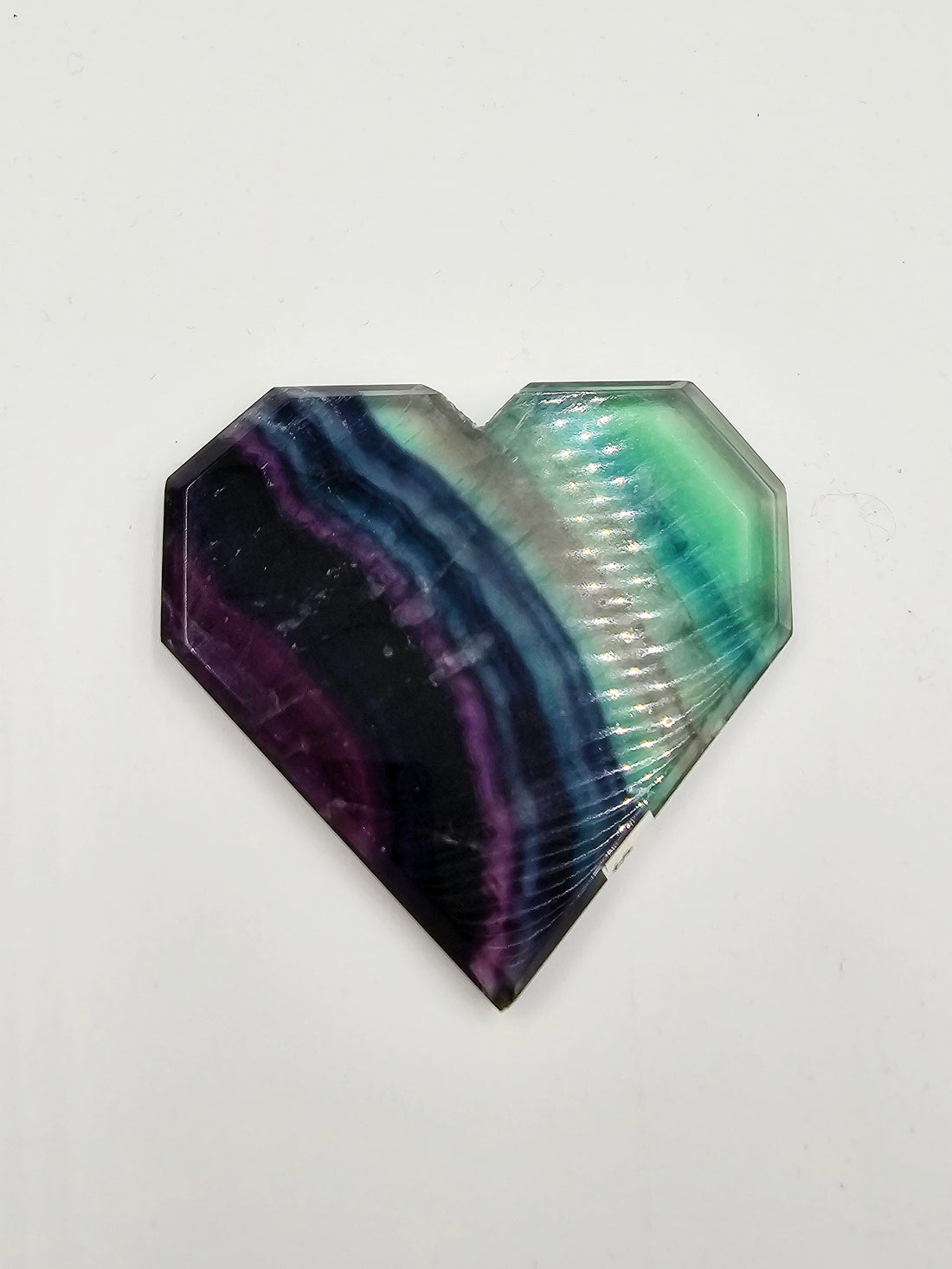 Fluorite Heart #A 3.5" Wide - Sacramento Crystal Co.