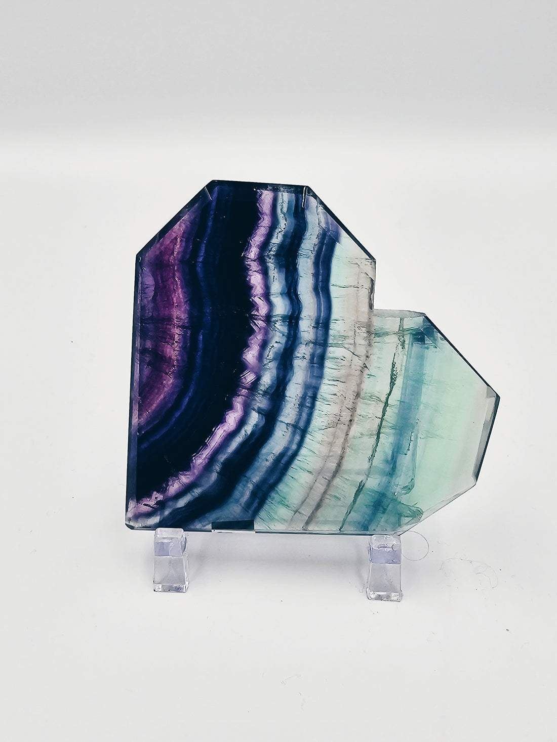 Fluorite Heart #A 3.5" Wide - Sacramento Crystal Co.