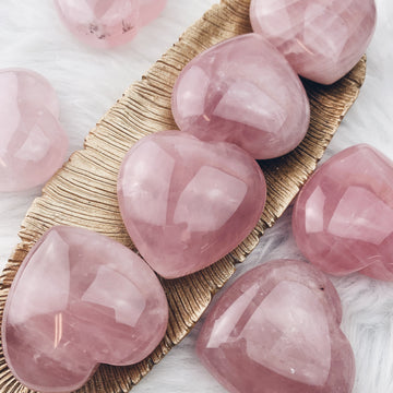 Rose Quartz Hearts 1.75" (938) - The Bead Shoppe & Enclave Gems
