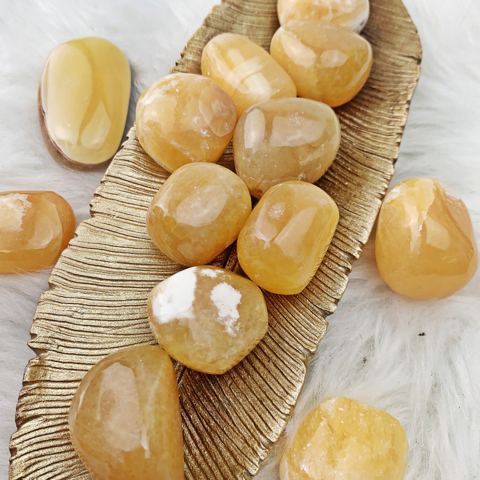 Orange Calcite Tumbled Stones (872)