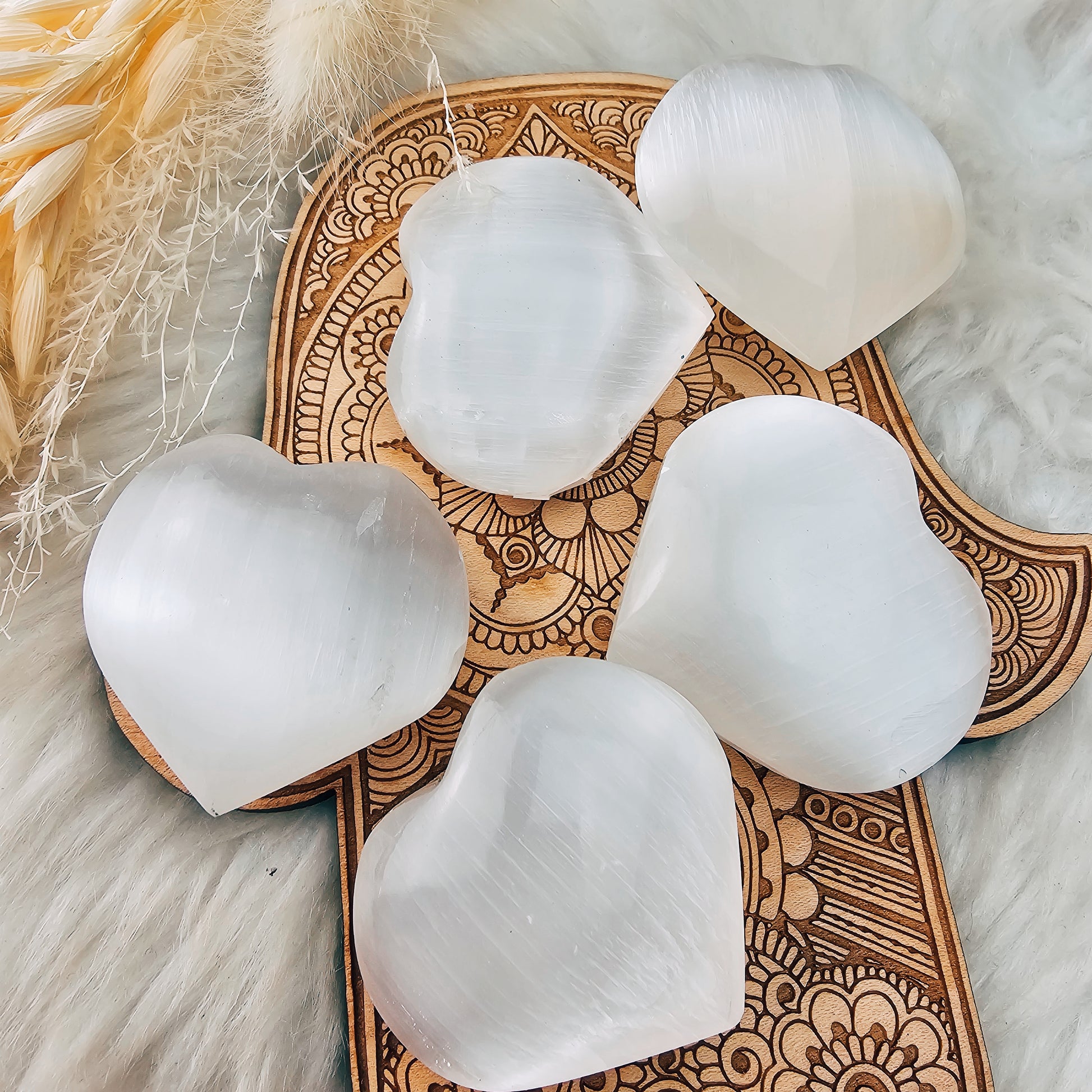 Selenite Heart - The Bead N Crystal & Enclave Gems