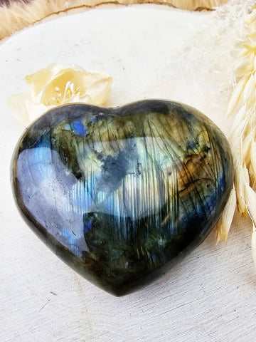 Labradorite Heart Lg