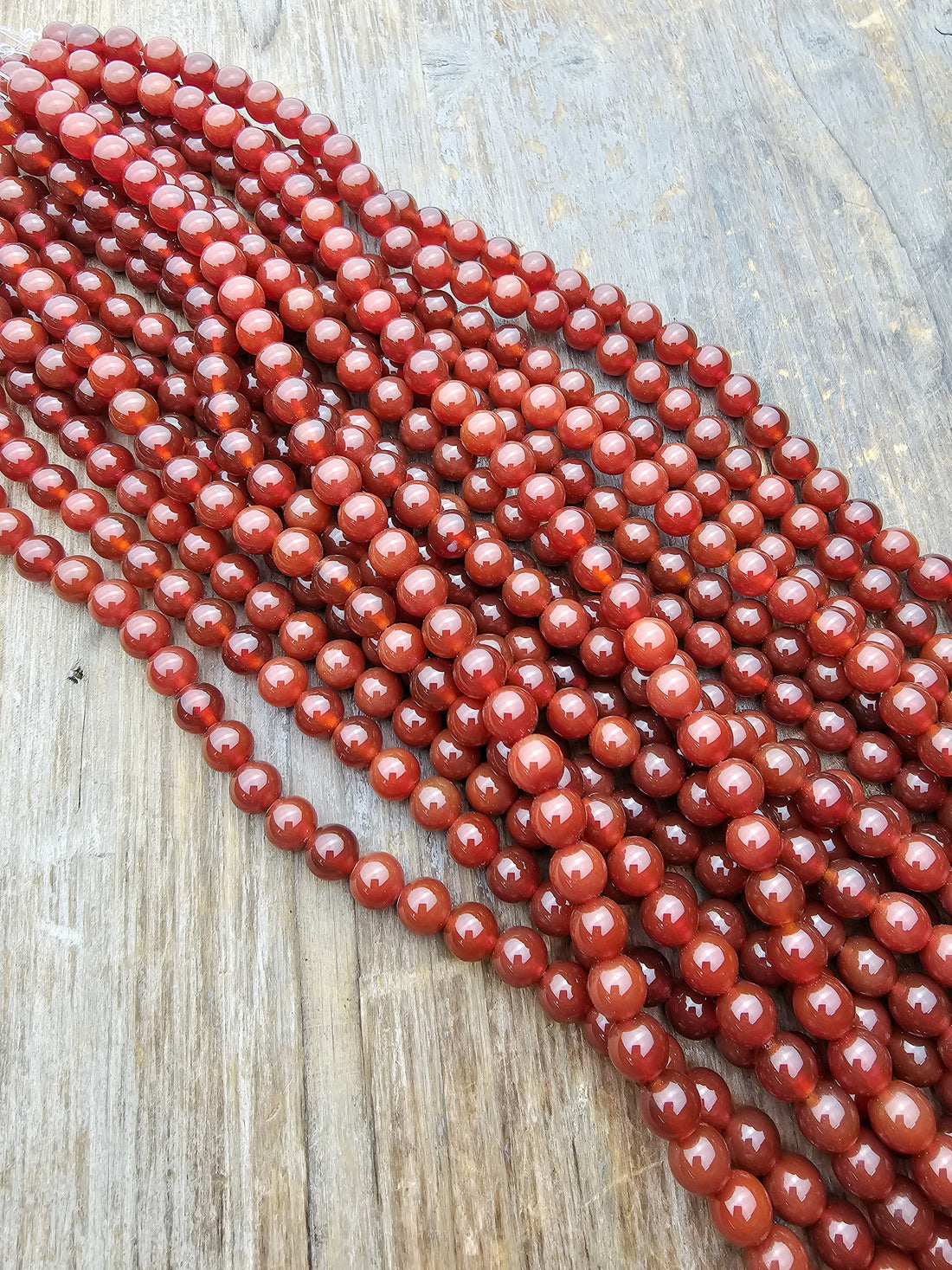 Carnelian (light) 8 mm - The Bead N Crystal & Enclave Gems