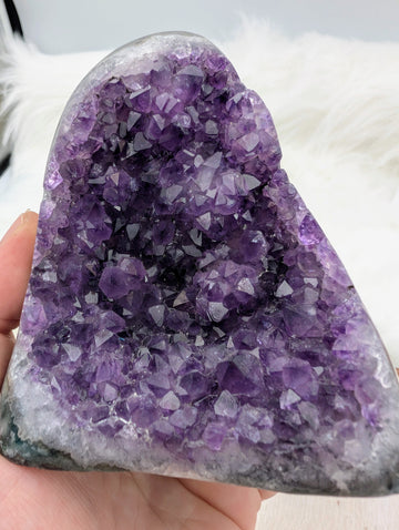 Amethyst Polished Edge Raw Tower #A