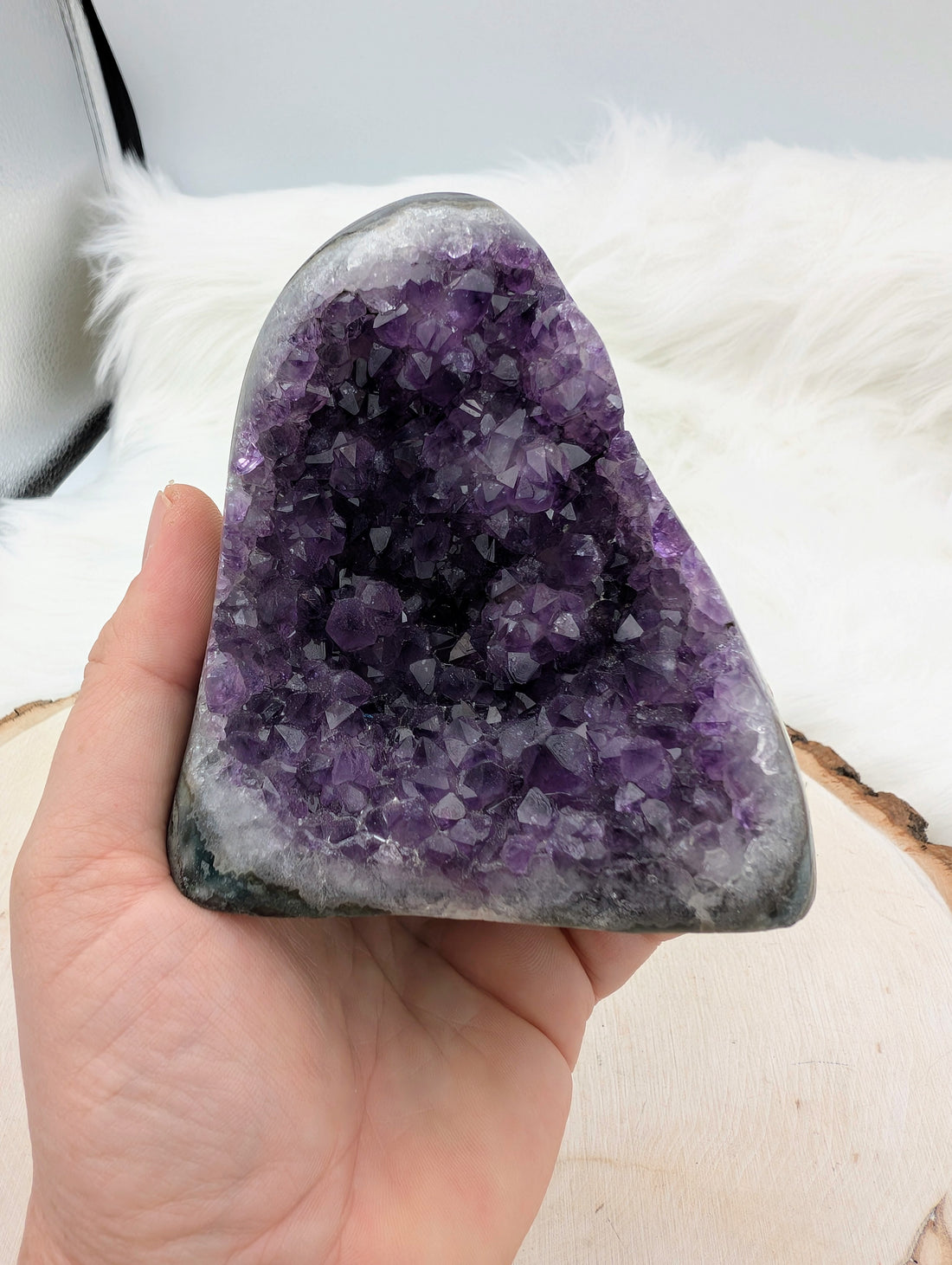 Amethyst Polished Edge Raw Tower #A