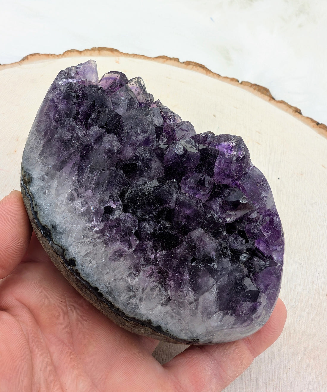 Amethyst Polished Edge Raw Tower #C