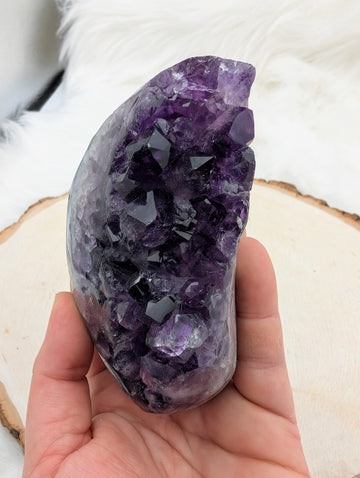 Amethyst Polished Edge Raw Tower #C