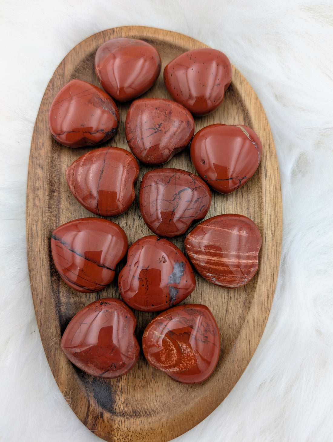 Red Jasper Heart-Shaped Tumbled Stone Sm
