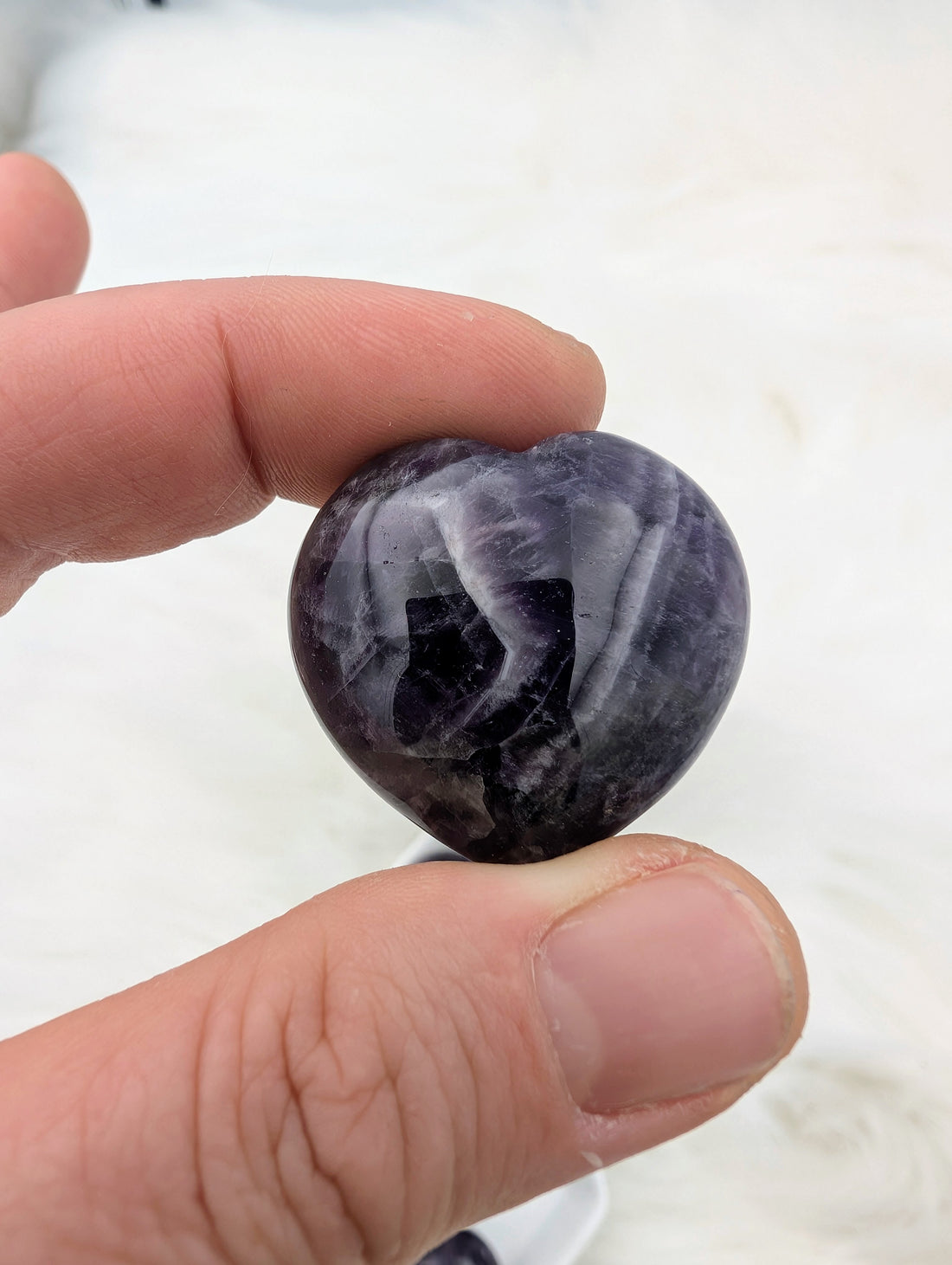 Amethyst Heart-shaped Tumble Stone