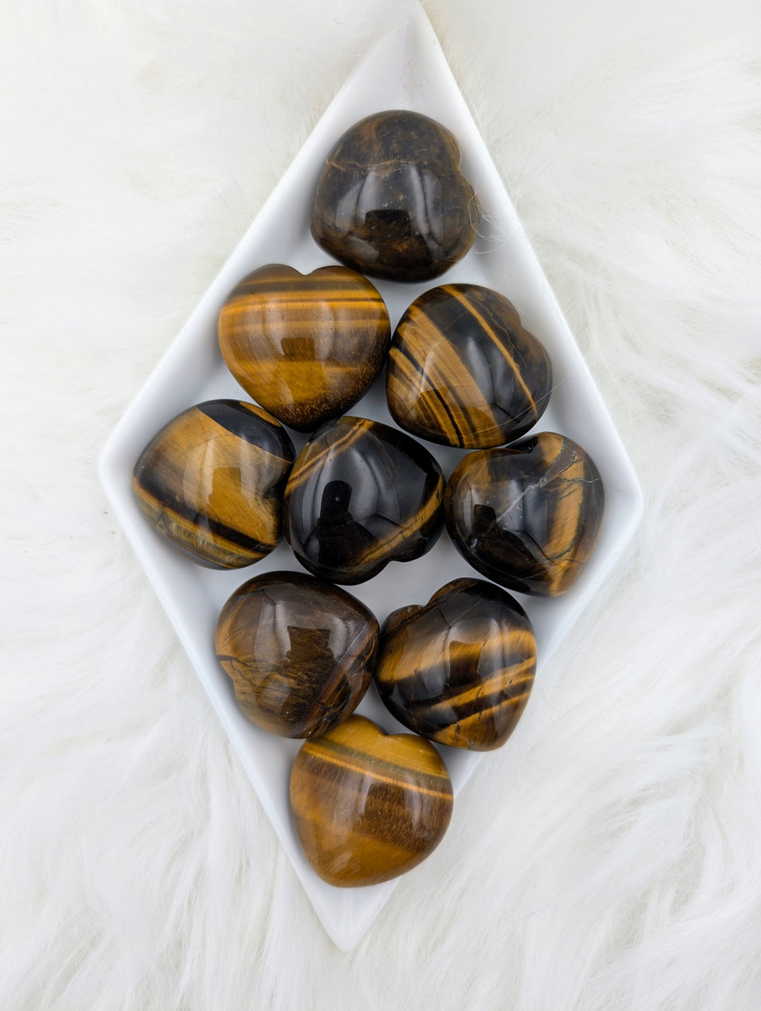 Tiger's Eye Sm Heart