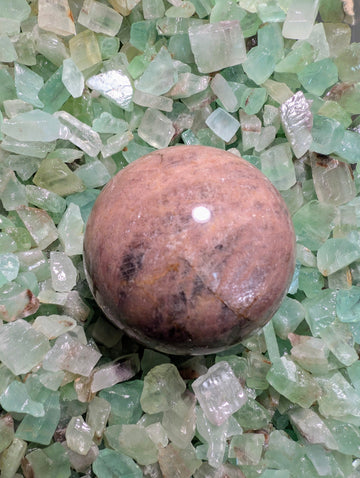 Peach Moonstone Lg Sphere - Dreamy Hues