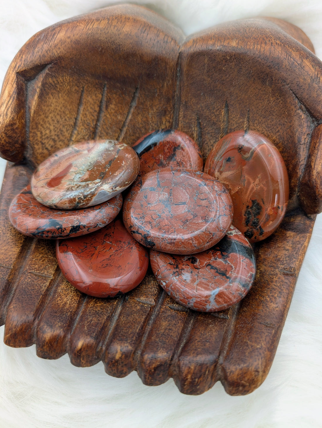 Brecciated Jasper Worry Stone Stone - Sacramento Crystal Co.