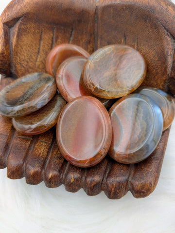 Fire Agate Worry Stone - Sacramento Crystal Co.