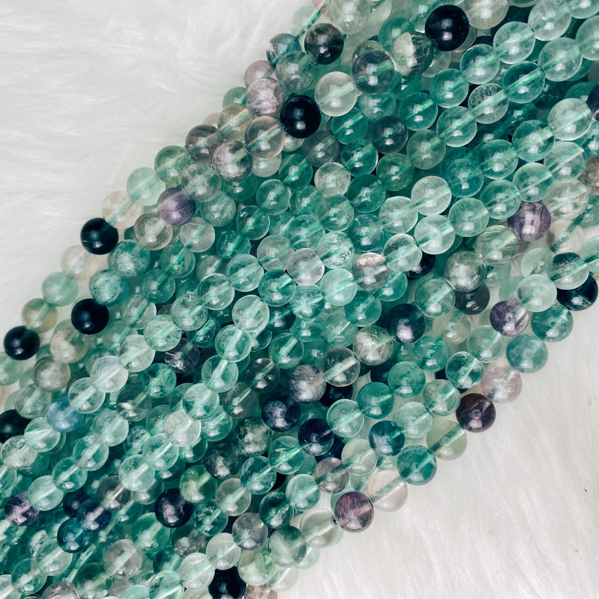 Fluorite 8 mm - The Bead N Crystal & Enclave Gems