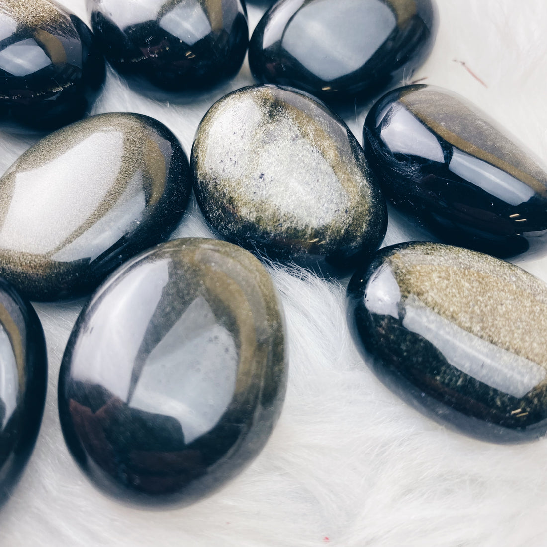 Gold Sheen Obsidian Tumbled Stones - The Bead N Crystal & Enclave Gems