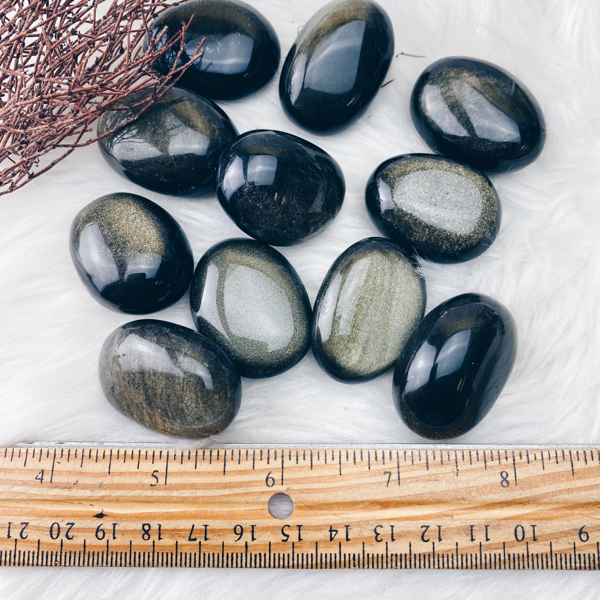 Gold Sheen Obsidian Tumbled Stones - The Bead N Crystal & Enclave Gems