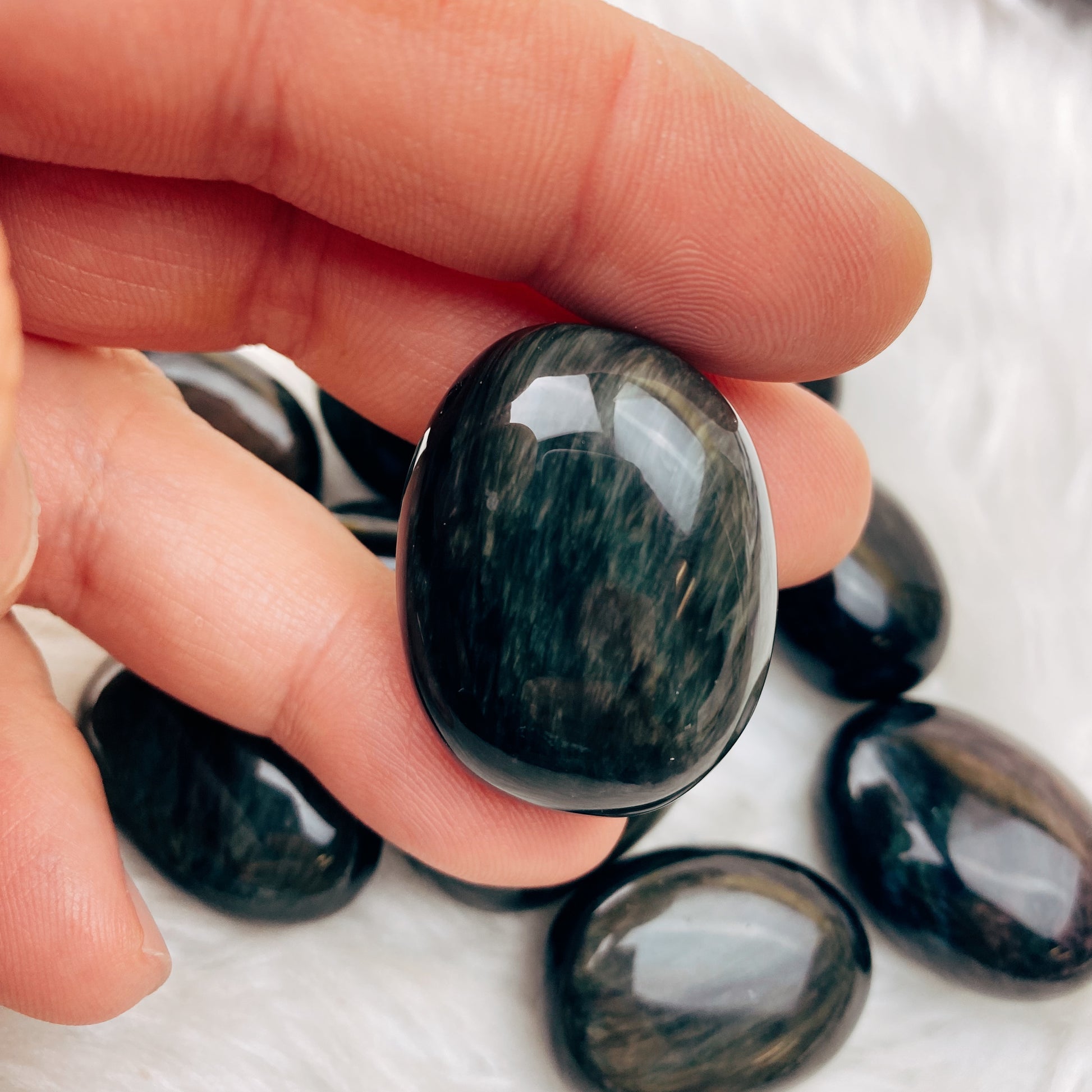 Velvet Obsidian Tumbled Stones - The Bead N Crystal & Enclave Gems