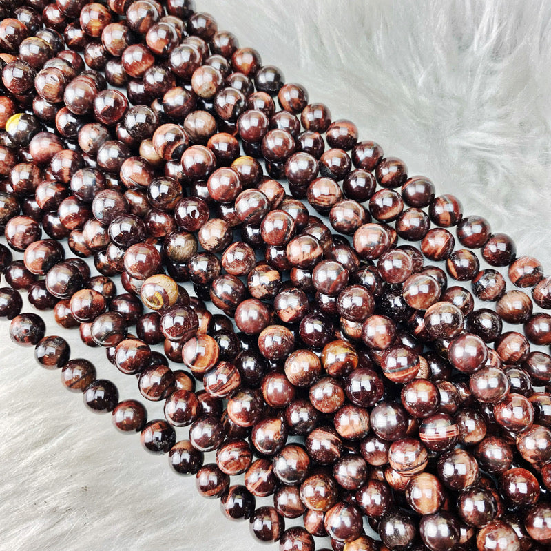 Red Tiger's Eye 8 mm - The Bead N Crystal & Enclave Gems