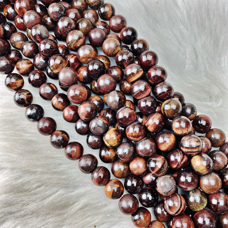 Red Tiger's Eye 10 mm - The Bead N Crystal & Enclave Gems