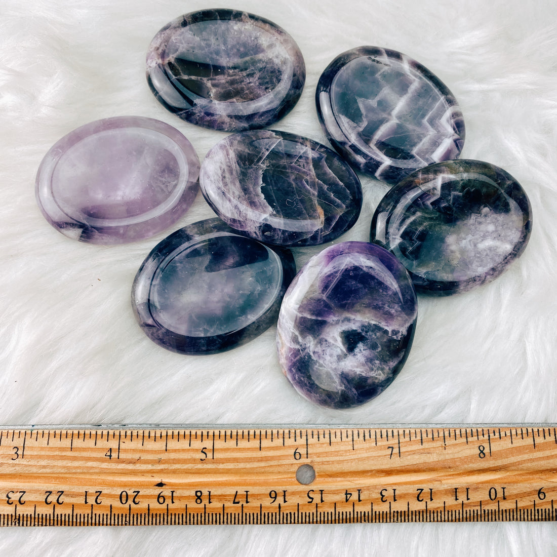 Amethyst Worry Stone Palm Stone - The Bead N Crystal & Enclave Gems