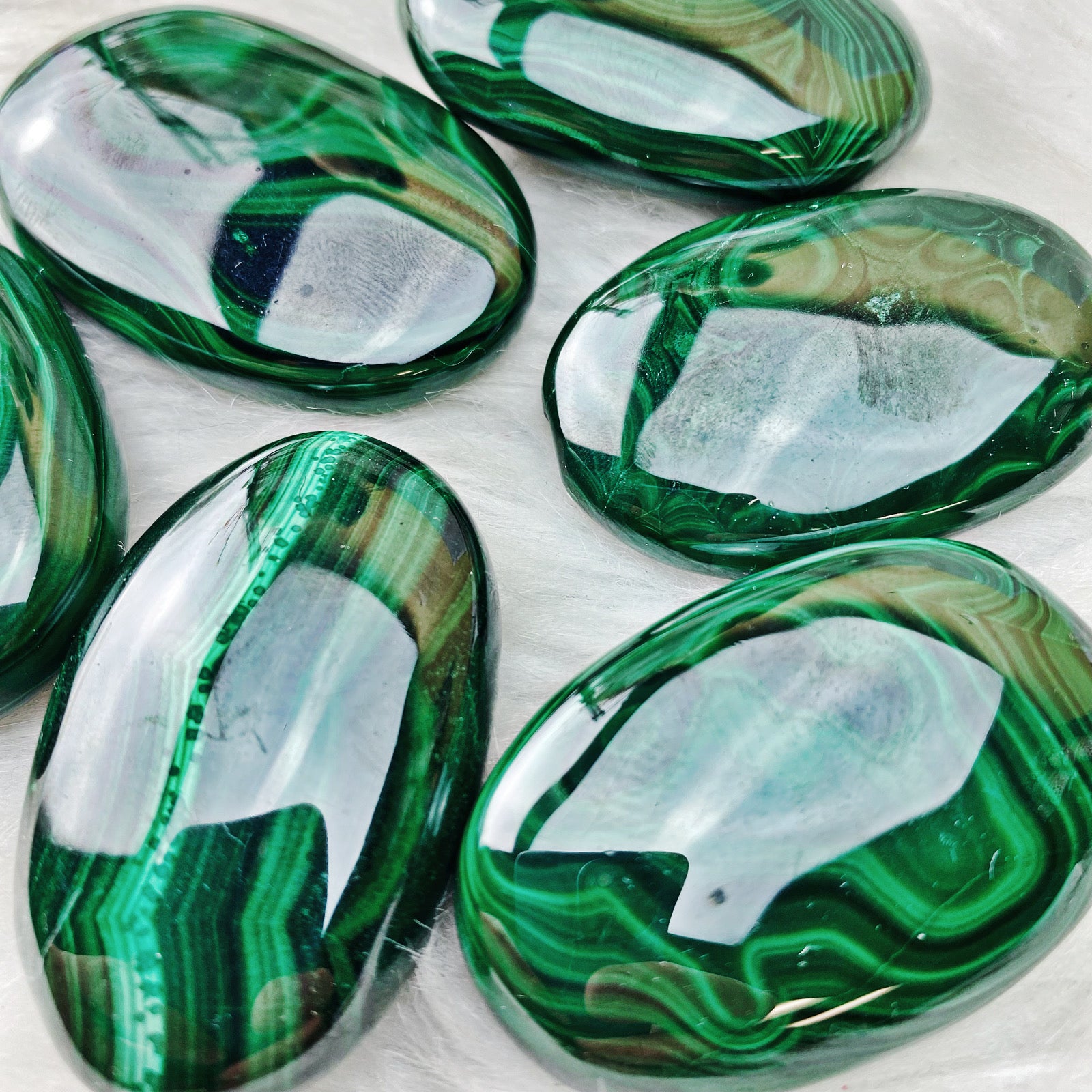 Malachite Palm Stones - The Bead N Crystal & Enclave Gems