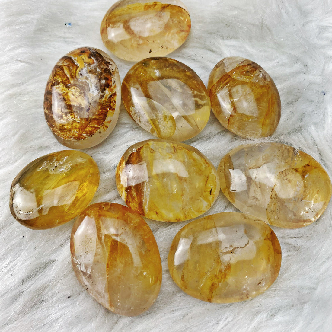 Golden Healer Sm Palm Stones - The Bead N Crystal & Enclave Gems