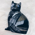 Onyx Carved Cat Lg - The Bead N Crystal & Enclave Gems