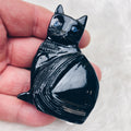 Onyx Carved Cat Lg - The Bead N Crystal & Enclave Gems