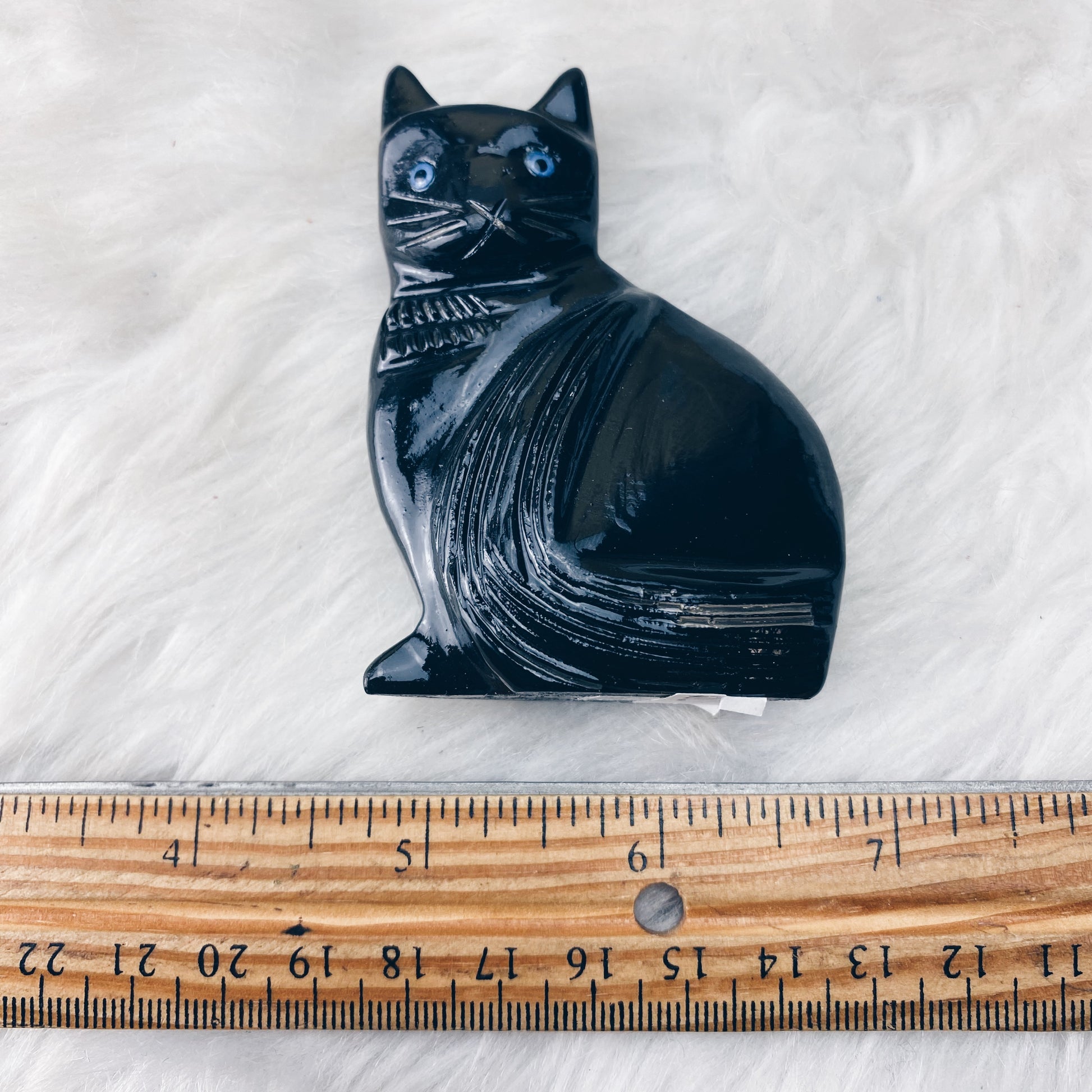 Onyx Carved Cat Lg - The Bead N Crystal & Enclave Gems