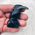 Onyx Carved Raven Lg - The Bead N Crystal & Enclave Gems