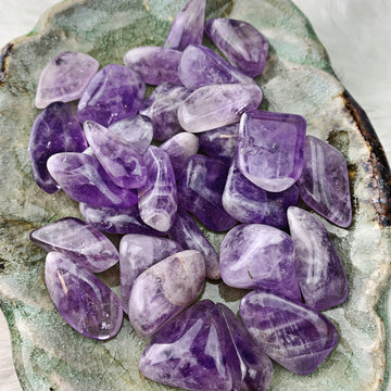 Madagascar Amethyst Tumbled Stone (Set of 3) (893) - The Bead Shoppe