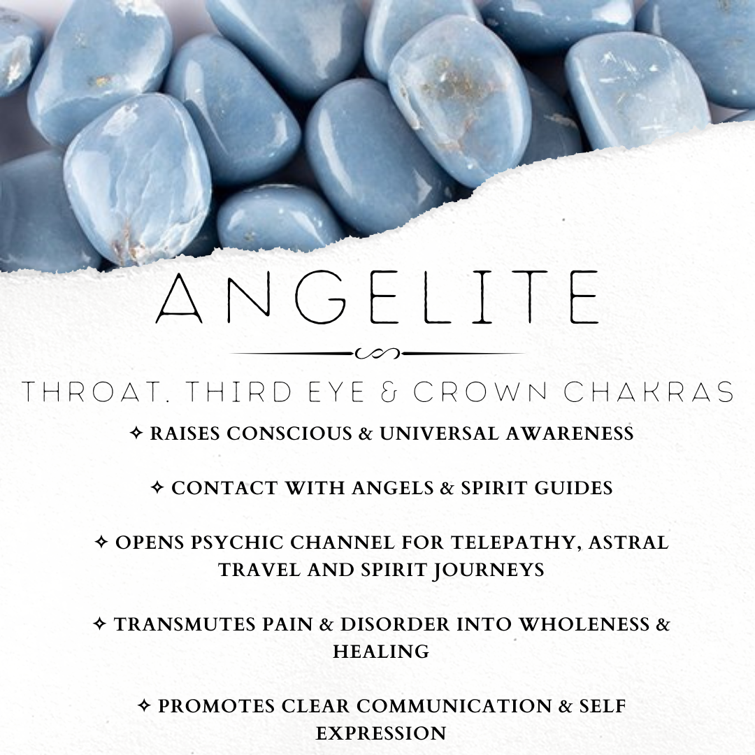 Angelite 8 mm - The Bead N Crystal & Enclave Gems