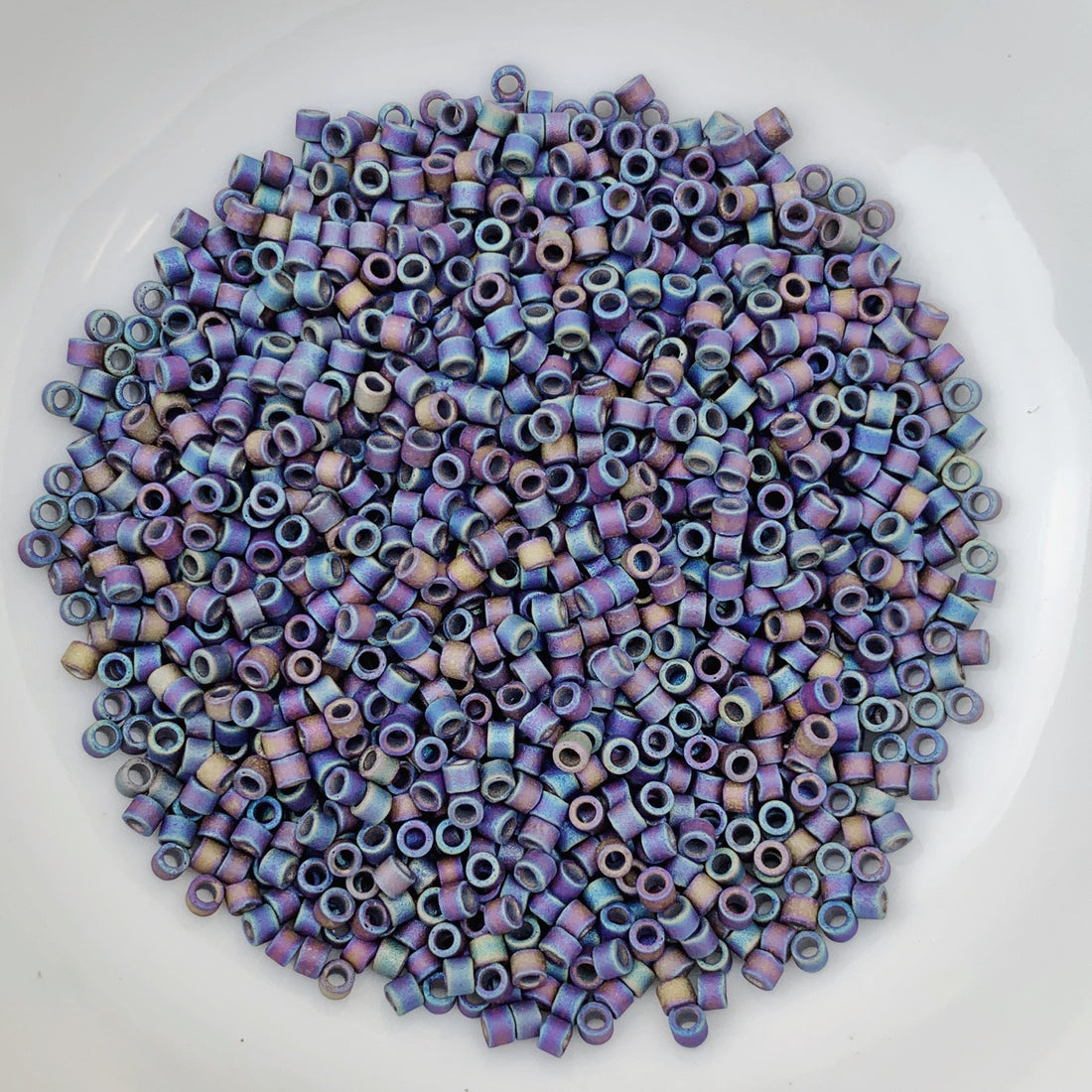 11/0 Delica - Dark Gray AB DB0884 - The Bead N Crystal & Enclave Gems