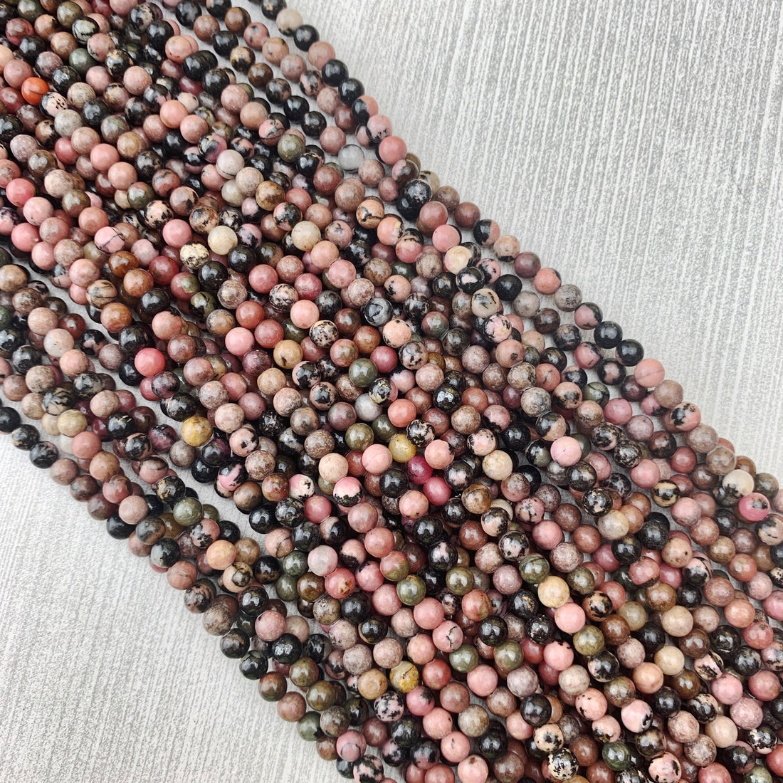 Rhodonite 4mm - The Bead N Crystal & Enclave Gems