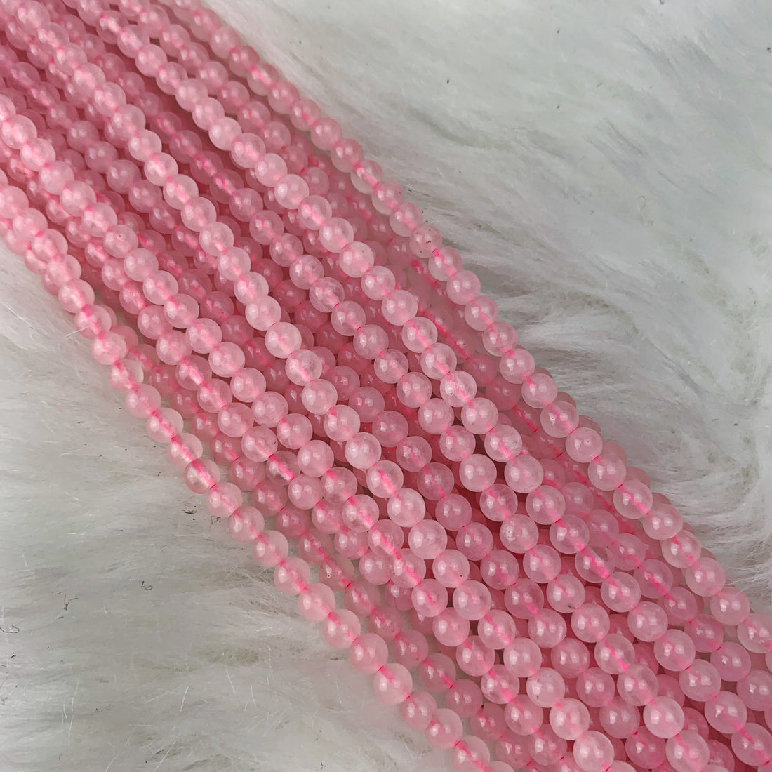 Rose Quartz 4 mm - The Bead N Crystal & Enclave Gems