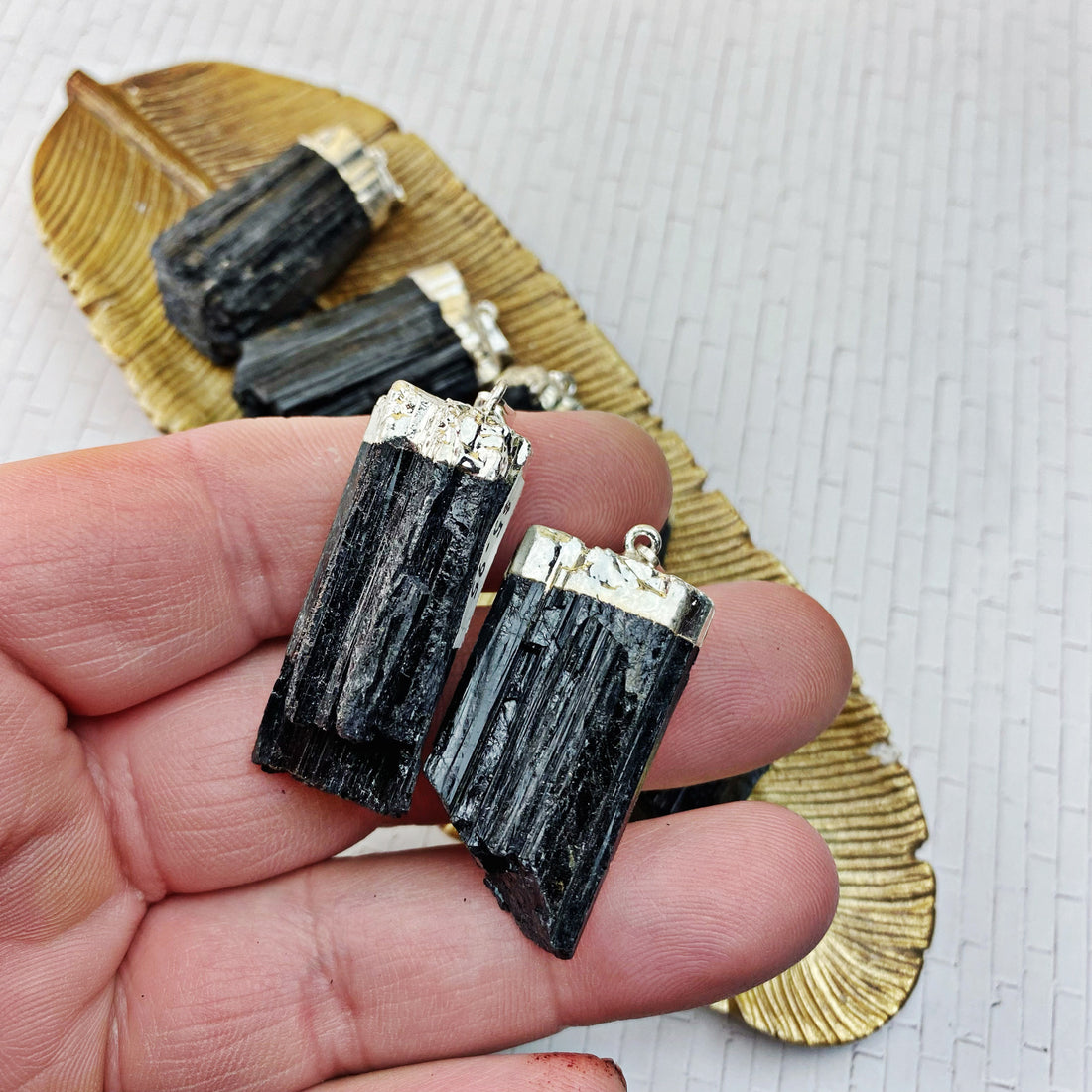 Black Tourmaline Pendant - The Bead N Crystal & Enclave Gems