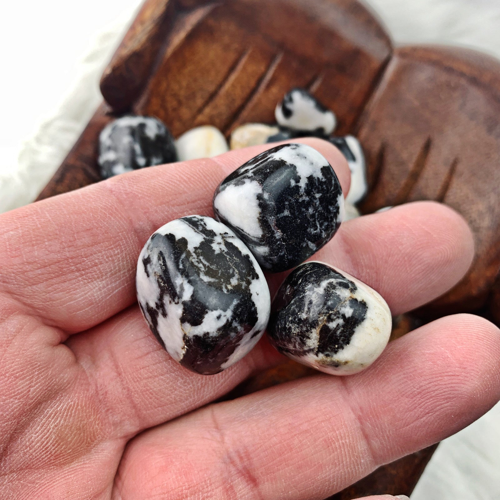 Zebra Jasper Tumbled Stones (Set of 3) (795) - The Bead N Crystal & Enclave Gems