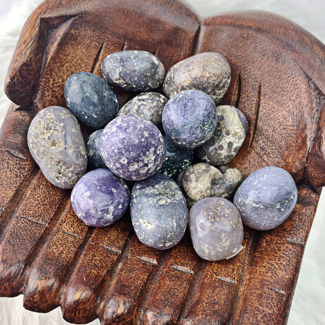 Grape Agate Tumbled Stone (804) - The Bead N Crystal & Enclave Gems