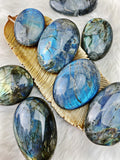 Labradorite Lg Palm Stone - The Bead N Crystal & Enclave Gems