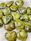 Green Opal Hearts ~1.5