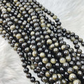 Gold Sheen Obsidian 8 mm - The Bead N Crystal & Enclave Gems