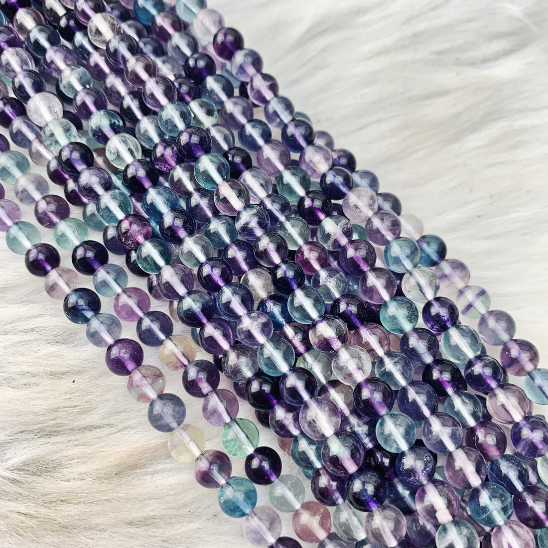 Fluorite 6 mm - The Bead N Crystal & Enclave Gems