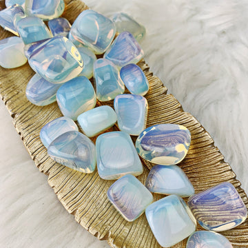 Opalite Tumbled Stones (Set of 3) (5) - The Bead N Crystal & Enclave Gems