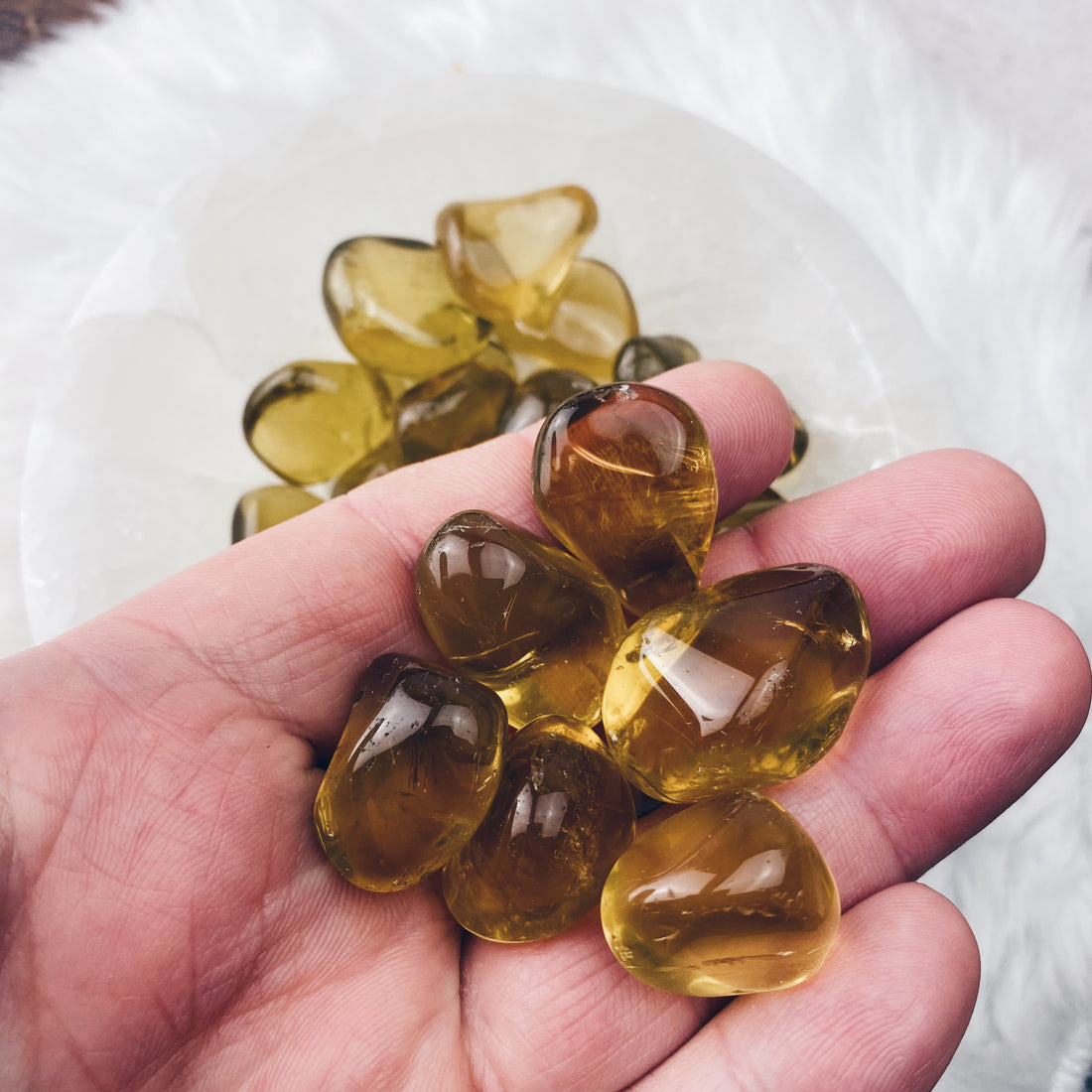 Whiskey Quartz Tumbled Stones - The Bead N Crystal & Enclave Gems