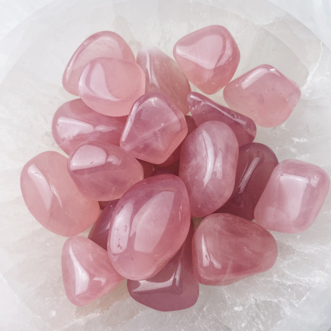 Rose Quartz Tumbled Stones - The Bead N Crystal & Enclave Gems