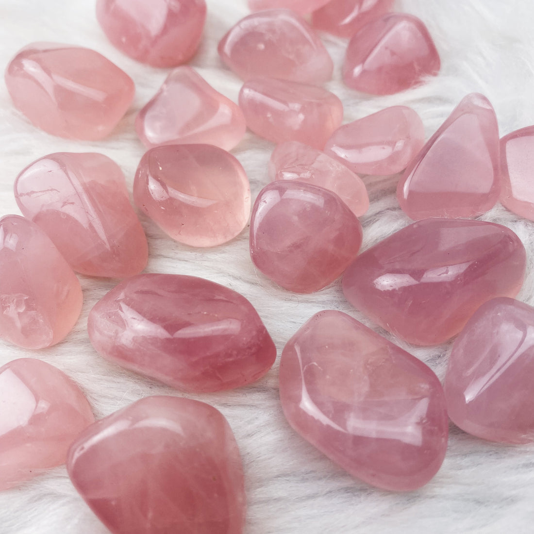 Rose Quartz Tumbled Stones - The Bead N Crystal & Enclave Gems