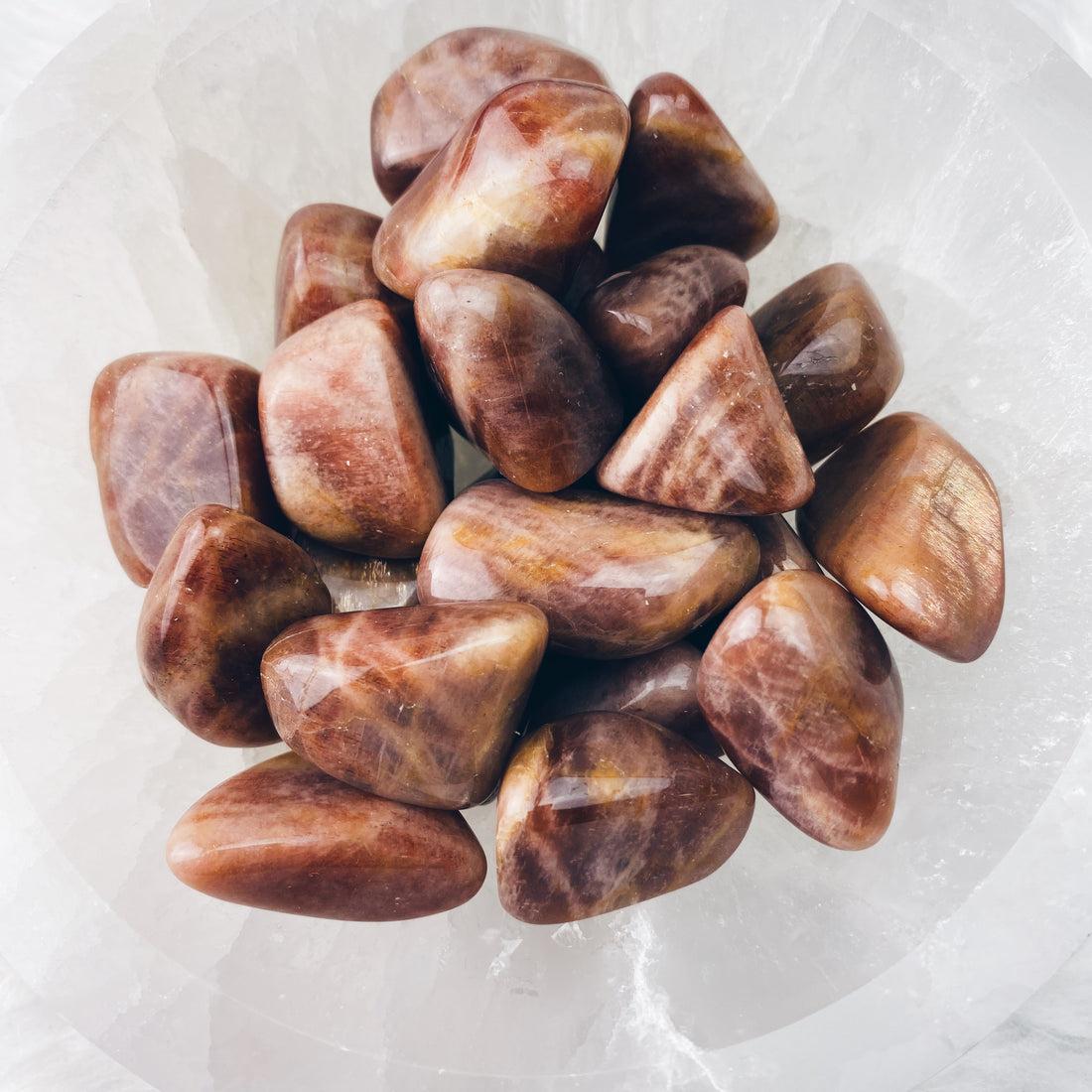 Golden Feldspar Tumbled Stones - The Bead N Crystal & Enclave Gems